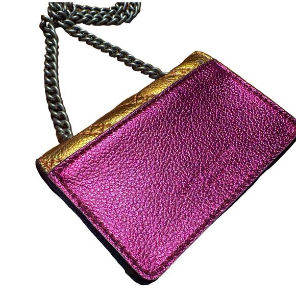 Kurt Geiger London Kensington Metallic Multi Color Micro Crossbody Bag - Picture 3 of 5